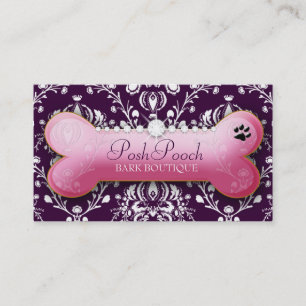 311 Posh Pooch Eggplant Business Card