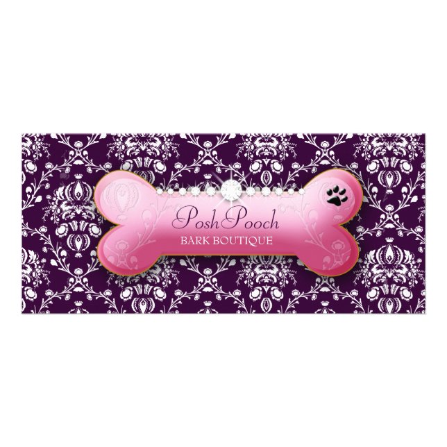 311 Posh Pooch Playful Purple Rack Card (Front)