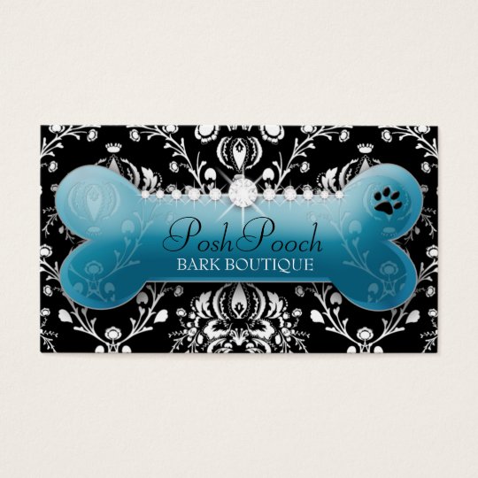 311 Posh Pooch Teal Pitch Bark Business Card