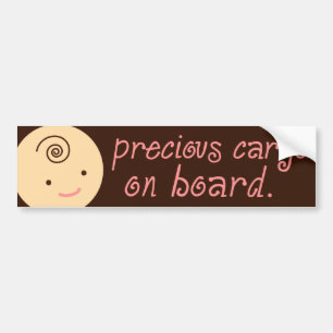 311-PRECIOUS CARGO - GIRL PINK BUMPER STICKER