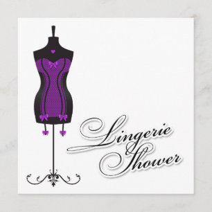 311-Purple Lingerie Mannequin Invitation