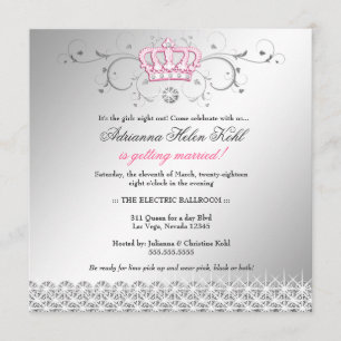 311-Queen for a Day   Faux Silver Invitation