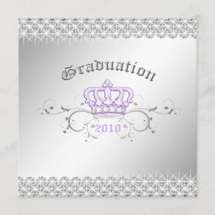 311-Queen for a Day   Graduation Party Lilac Invitation