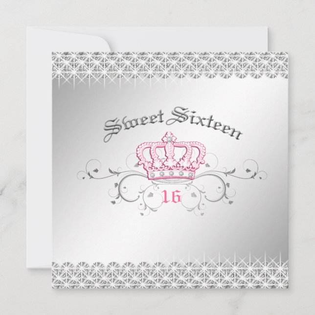 311-Queen for a Day | Sweet Sixteen Invitation (Front)
