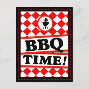 311 RED HOTT BBQ INVITATION POSTCARD
