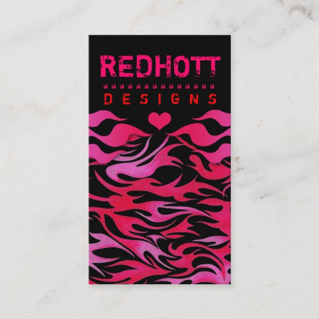 311 RED HOTT FLAMES BUSINESS CARD (Front)