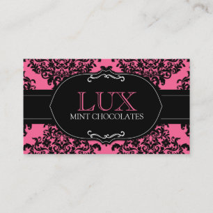 311 Rose Pink Lux Damask Business Card