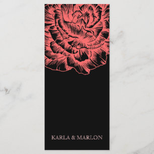 311 Ruffled Peony Coral Melon & Black Programme