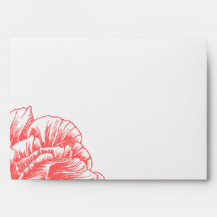 311 Ruffled Peony Coral Melon Purple Envelopes