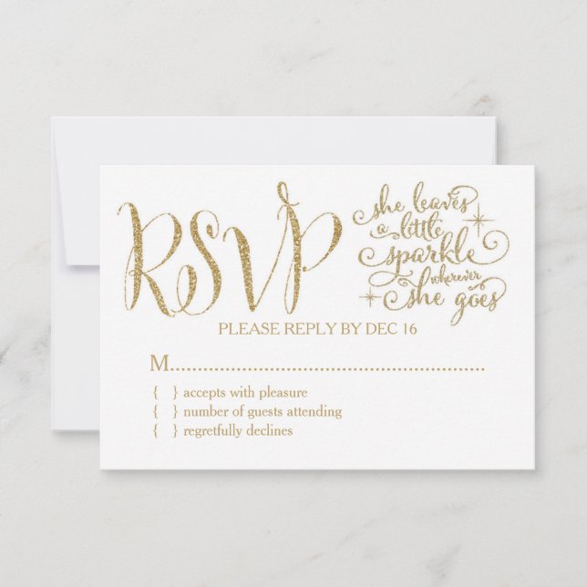 311 She leaves a little Sparkle RSVP (Front)
