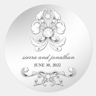311-Silver Diamond Luxe Sticker