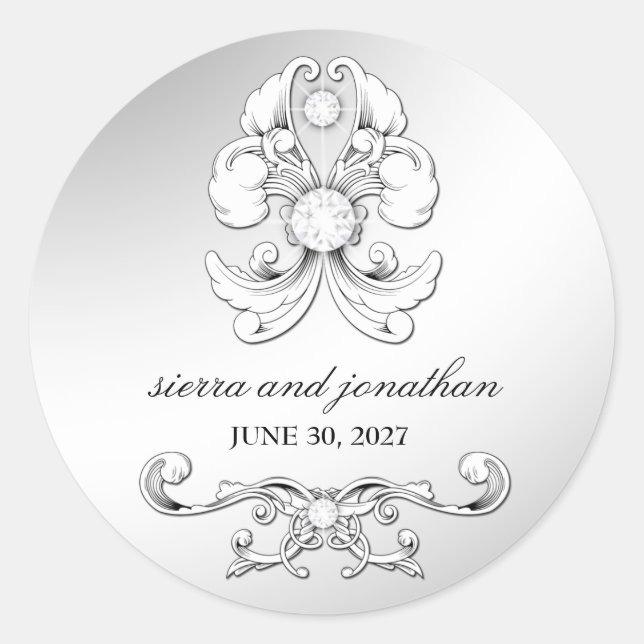 311-Silver Diamond Luxe Sticker (Front)
