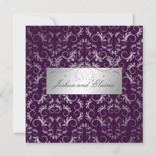 311 Silver Divine   Eggplant Invitation