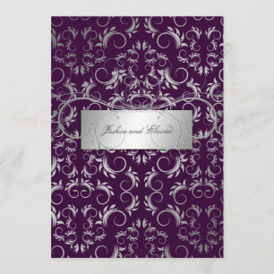 311-Silver Divine Eggplant Invitation