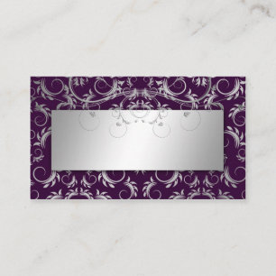 311 Silver Divine Eggplant Place Card