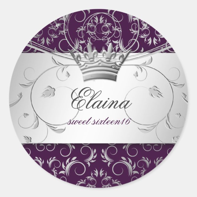 311-Silver Divine | Eggplant Sticker (Front)