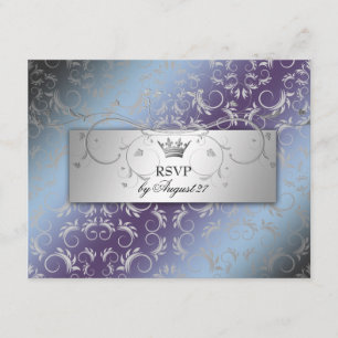 311-Silver Divine Hydrangea RSVP Card