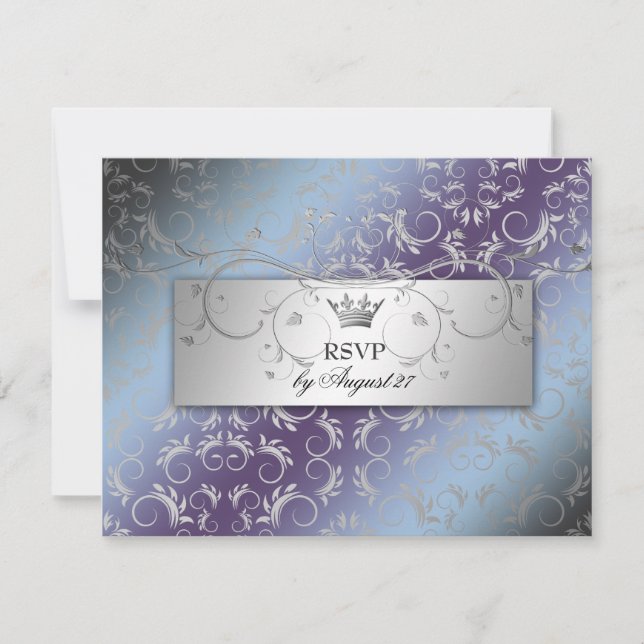 311-Silver Divine Hydrangea RSVP Card (Front)