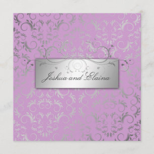 311 Silver Divine Lilac Invitation