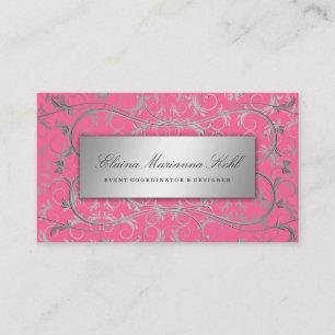 311 Silver Divine Luscious Pink Business Card