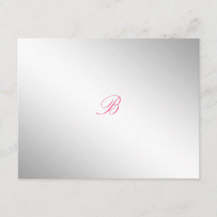 311-Silver Divine   Luscious Pink RSVP card