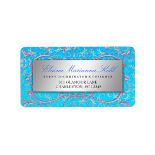 311 Silver Divine Pink Swirls Blue Tropical Fade Label