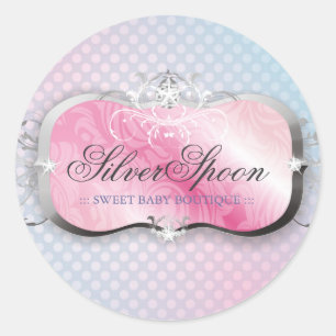 311 Silver Spoon Baby Boutique Classic Round Sticker