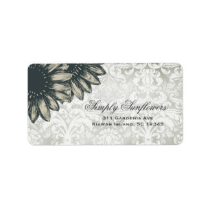311-Simply Sunflowers Vintage Damask Label