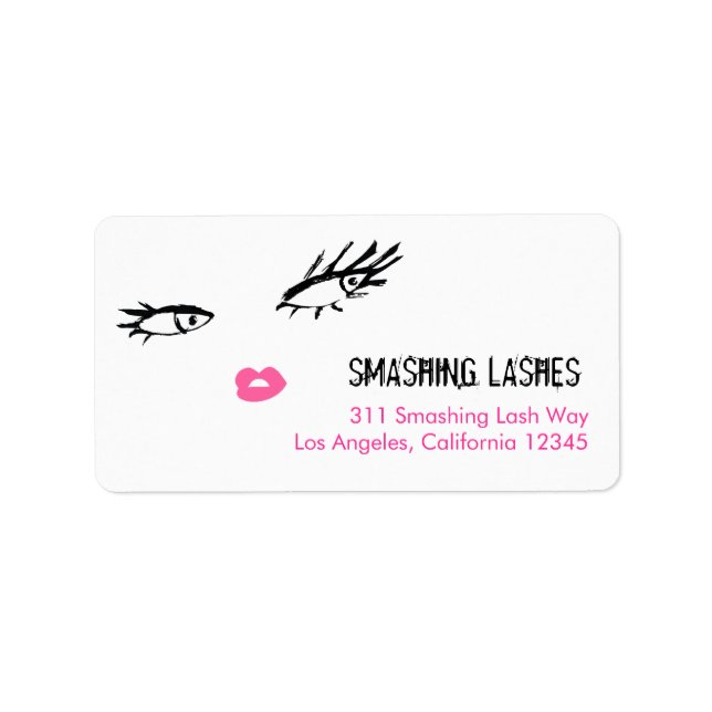 311 Smashing Lashes Address Label (Front)