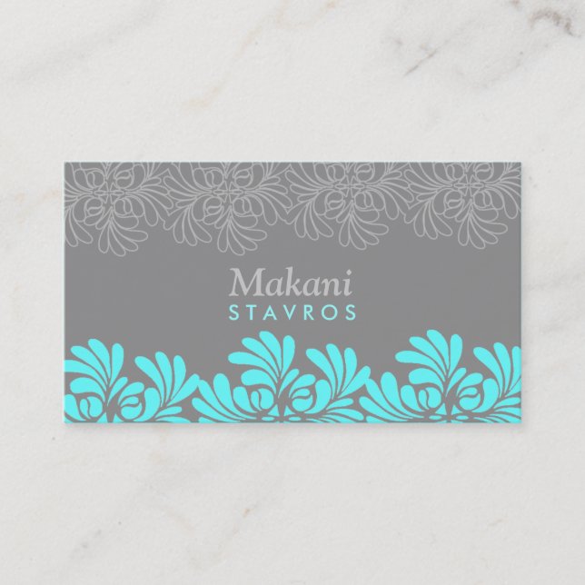 311 SOPHISTICATED SWISH - SEA BLUE BUSINESS CARD (Front)