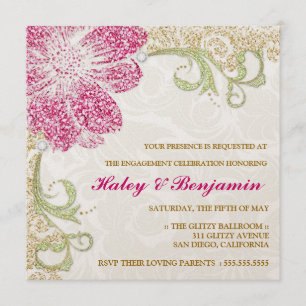 311 Sparkle Garden Metallic Invitation