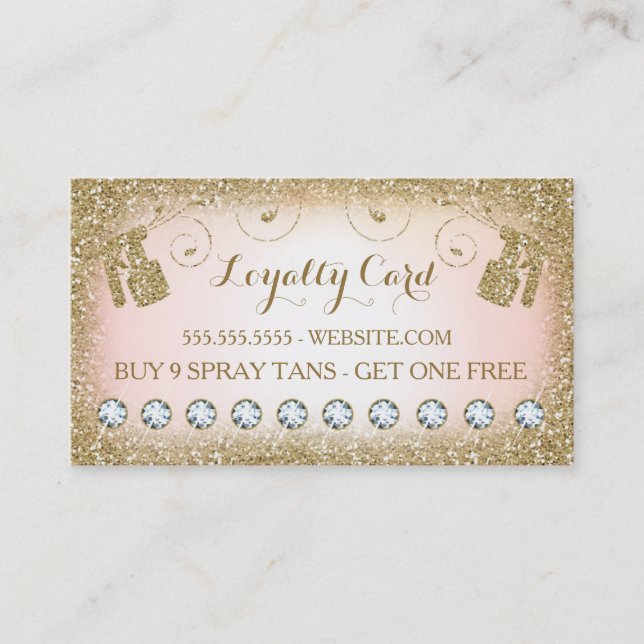 311 Spray Tan Loyalty Card 10 Diamonds (Front)
