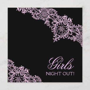 311 Straight Laced Pink Black Invitation