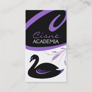 311-Swan Swirl   Purple Details Business Card