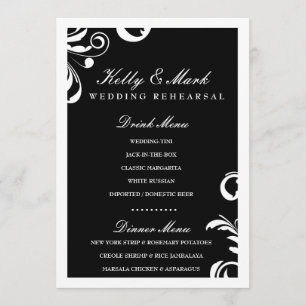 311-Swanky Swirl Dinner / Drink Menu Black