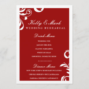 311-Swanky Swirl Dinner / Drink Menu Red