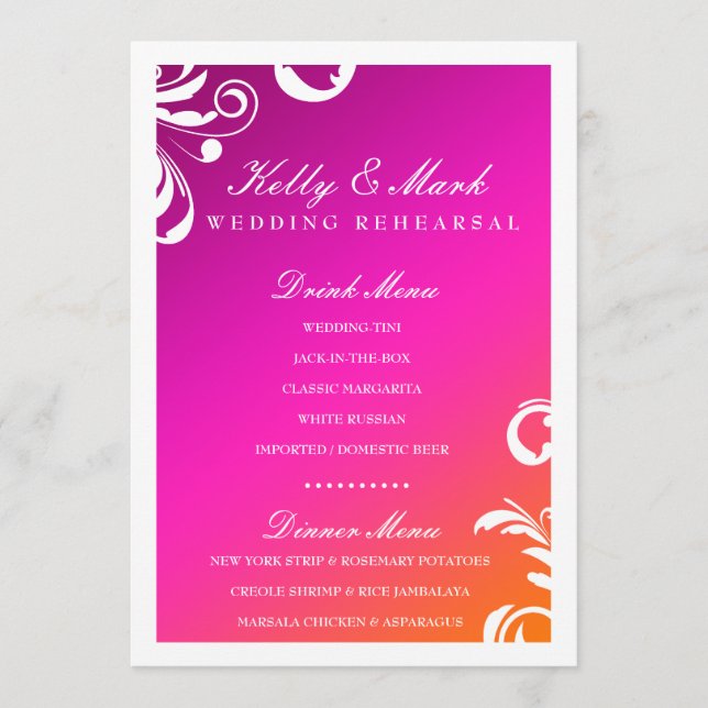 311-Swanky Swirl Dinner Drink Menu Wild Sunset (Front)