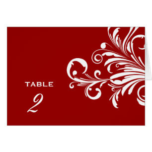 311-Swanky Swirls Table Numbers Red