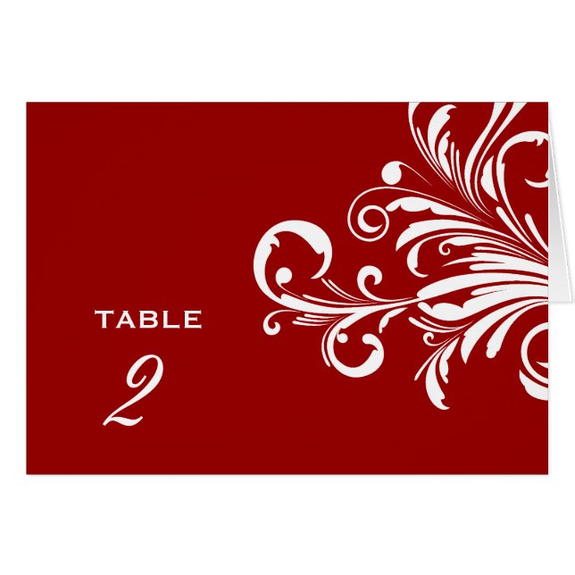 311-Swanky Swirls Table Numbers Red (Front Horizontal)