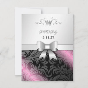 311-Sweet Molasses   Bow Sweet 16 RSVP Card