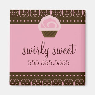 311 Swirly Pink Brown Magnet