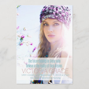 311 Teal The Future Belongs to Those Graduation Announcement