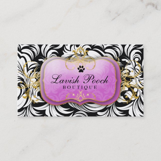 311-The Lavish Pooch | Purple Business Card (Front)
