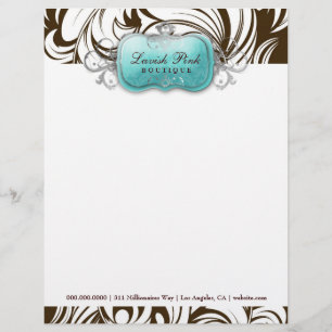 311 The Lavish Topaz Leopard Customised Letterhead