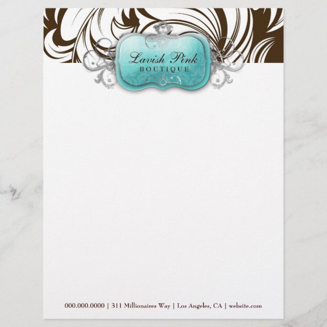 311 The Lavish Topaz  Leopard Personalised Letterhead (Front)