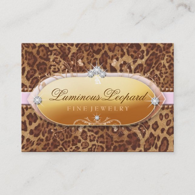 311 The Luminous Leopard Pink Trim Business Card (Front)