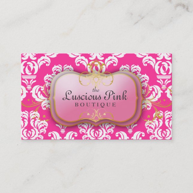 311-The Luscious Pink Plate | Hott Pink Business Card (Front)