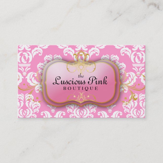 311 The Luscious Pink Plate Pink Business Card (Front)