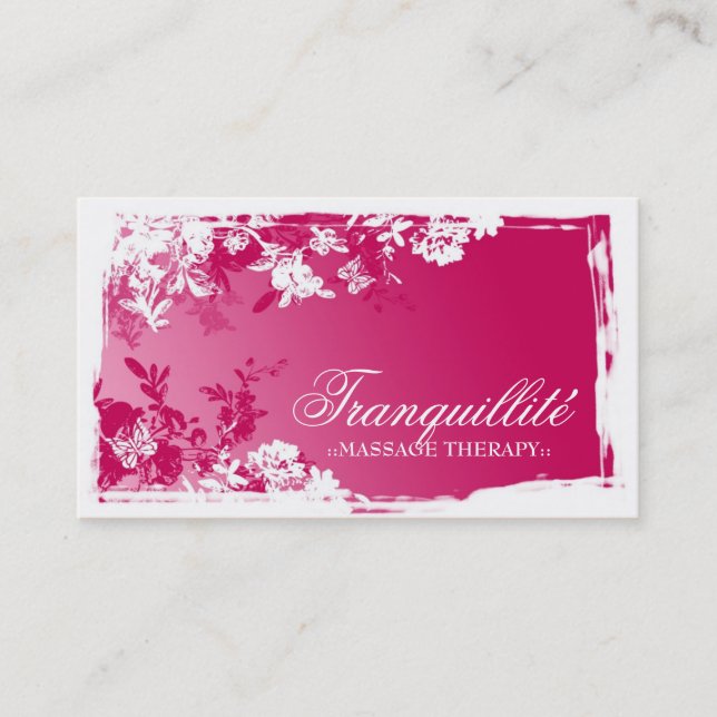 311 TRANQUIL GARDEN PINK FADE BUSINESS CARD (Front)