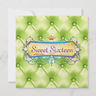 311 Tropical Bliss Lime Tuft Customisable Invitation